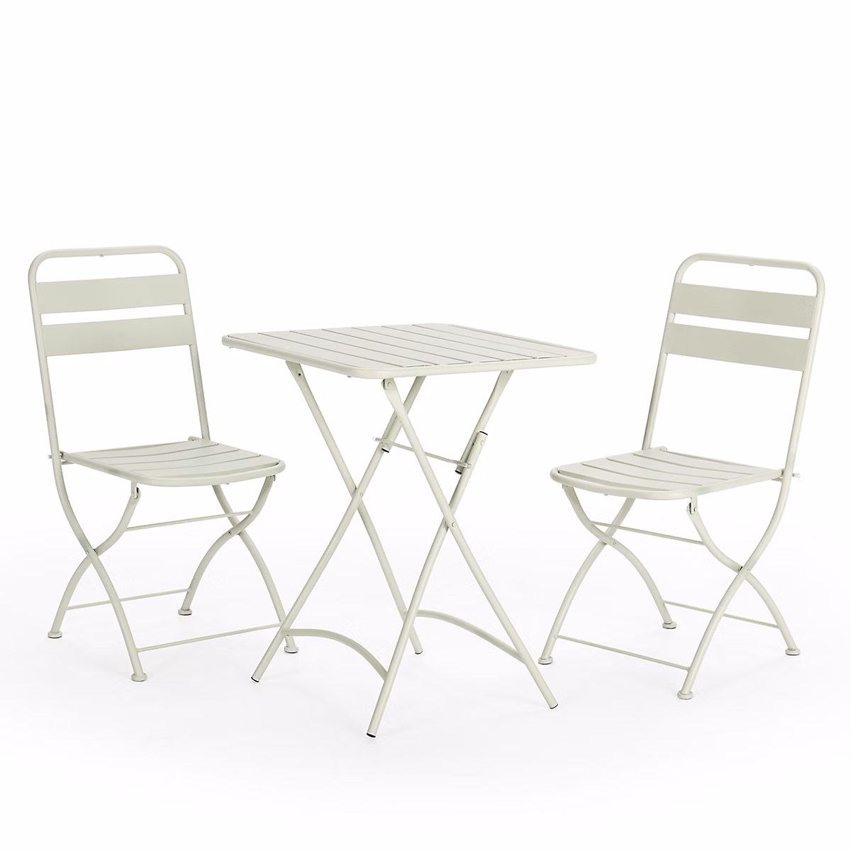 Ensemble Bistro de jardin Perla 3 pièces Vert – Table et 2 chaises