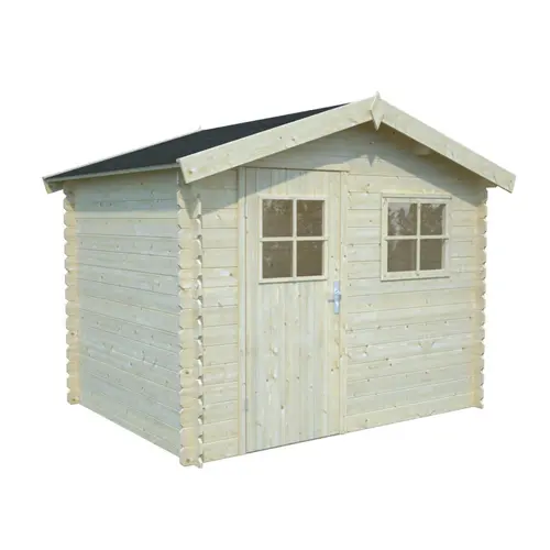 Jardin expert:Abri de jardin naturel White Wood Rimini - 4.3 m² / 19 mm