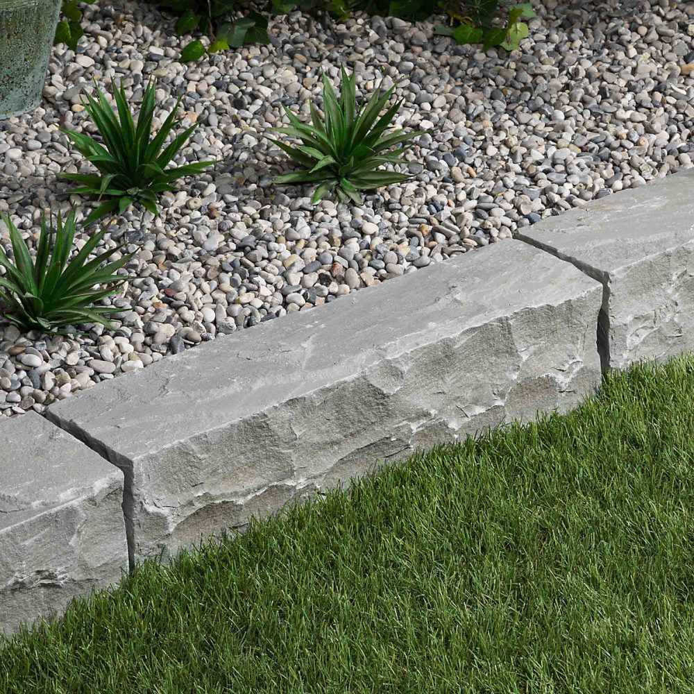 Bordure de jardin Grès Kandla Gris 50 × 12 × 12 cm (à l'unité) – RO'MA NATURE