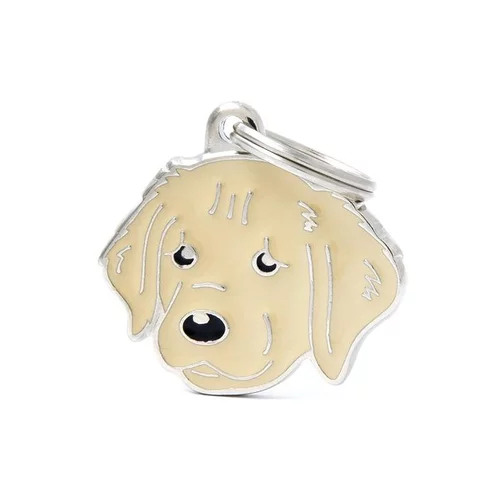 Pour un extérieur agréable:Médaille colors pour golden retriever en métal
