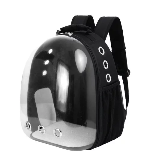 Confort dehors:Sac à dos bulle pour chien coloris transparent Wouapy