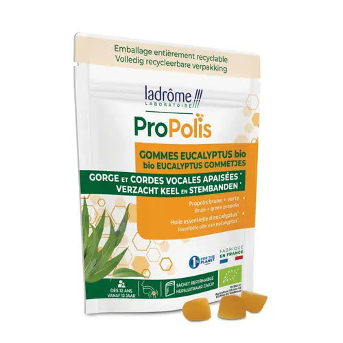 Jardin malin:Gommes à la propolis et eucalyptus bio Ladrôme – 45 g
