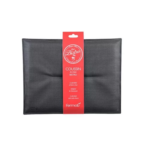 Adapté à votre jardin:Coussin bistro Fermob coloris carbone en TTE et mousse 28 x 38 cm