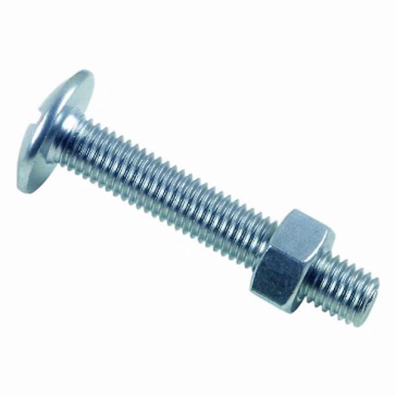 Boulon poêlier LENNIE tête ronde large M8 × 70 – boîte de 100 vis + écrous BRL0807002B