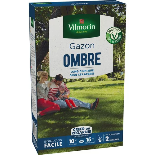 Pour mieux organiser votre jardin:Graines de gazon à semer espace à l'ombre Vilmorin - en étui de 250 g