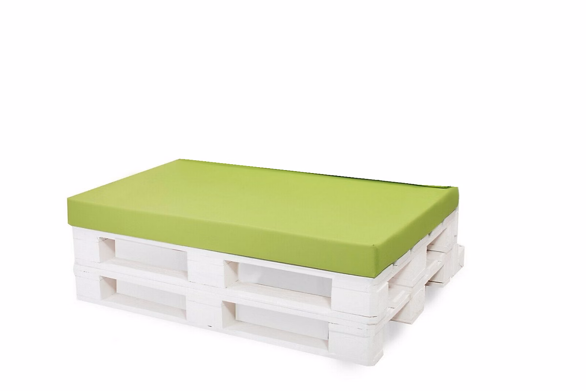Coussin de palette 120 × 50 × 10cm assise – coussin de palette Citron vert, coussin de mobilier de jardin, coussin de jardin