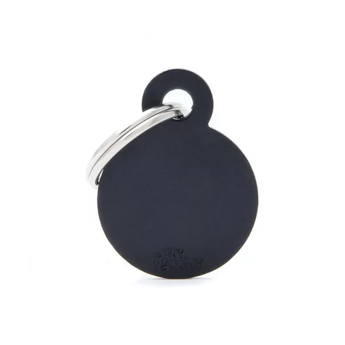 Un choix malin pour le jardin：Médaille basic petit cercle pour chien en aluminium noir