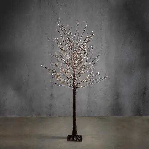 Un plus pour vos extérieurs:Arbre brun lumineux à 576 micro LED blanc chaud - Ø 60 x H 180 cm