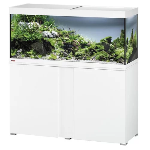 Pour tous vos projets extérieurs:Aquarium avec meuble coloris blanc Eheim vivalineLED 240L
