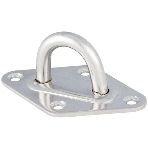 Pour votre espace:Pontet en inox sur platine losange Ø 8 cm