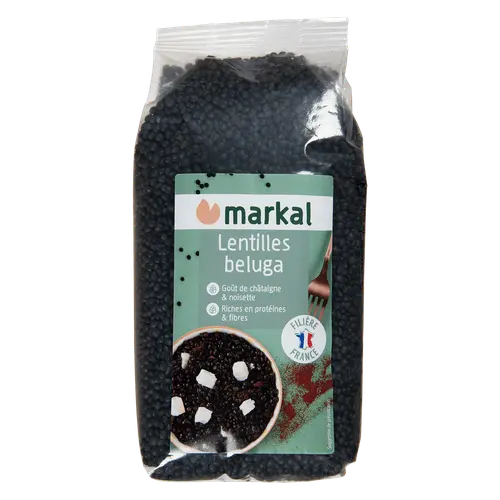 Jardin plaisir:Lentilles noires beluga bio en sachet de 500 g