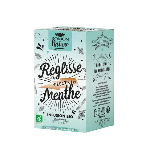 Esprit végétal:Tisane Réglisse menthe bio Romon Nature - 16 sachets