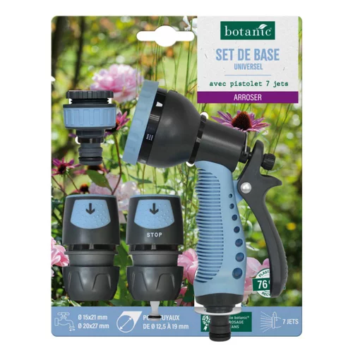 Jardin pratique：Set de base universel botanic® avec pistolet 7 jets