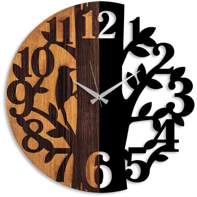 Horloge en bois et métal Clock (Arbre)