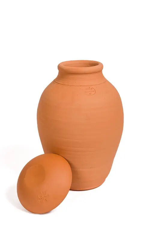 Équipement jardin:Ollas coloris orange en terre cuite - Poterie Jamet 9 L
