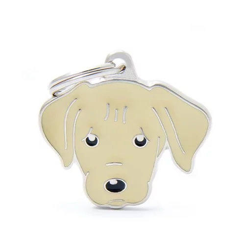 Pour mieux équiper votre jardin:Médaille colors pour labrador crème en métal