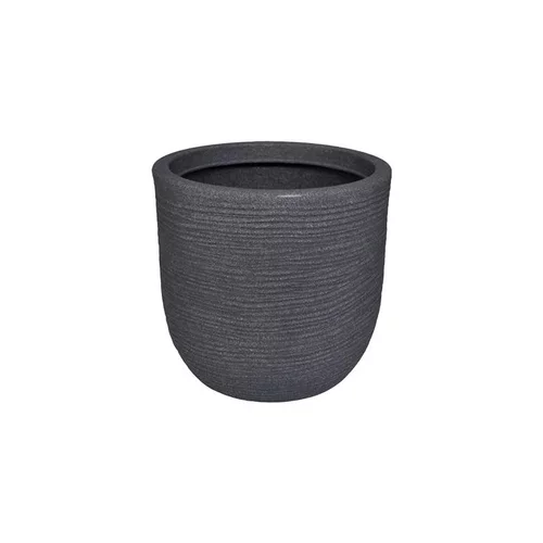 Jardin et pratique：Pot rond Granit gris Ø 55 x 60 cm de 123 L