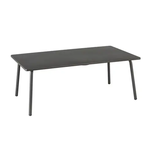 Pour votre extérieur:Table basse Vence Lafuma coloris gris en titane - 102 x 59 x 41 cm