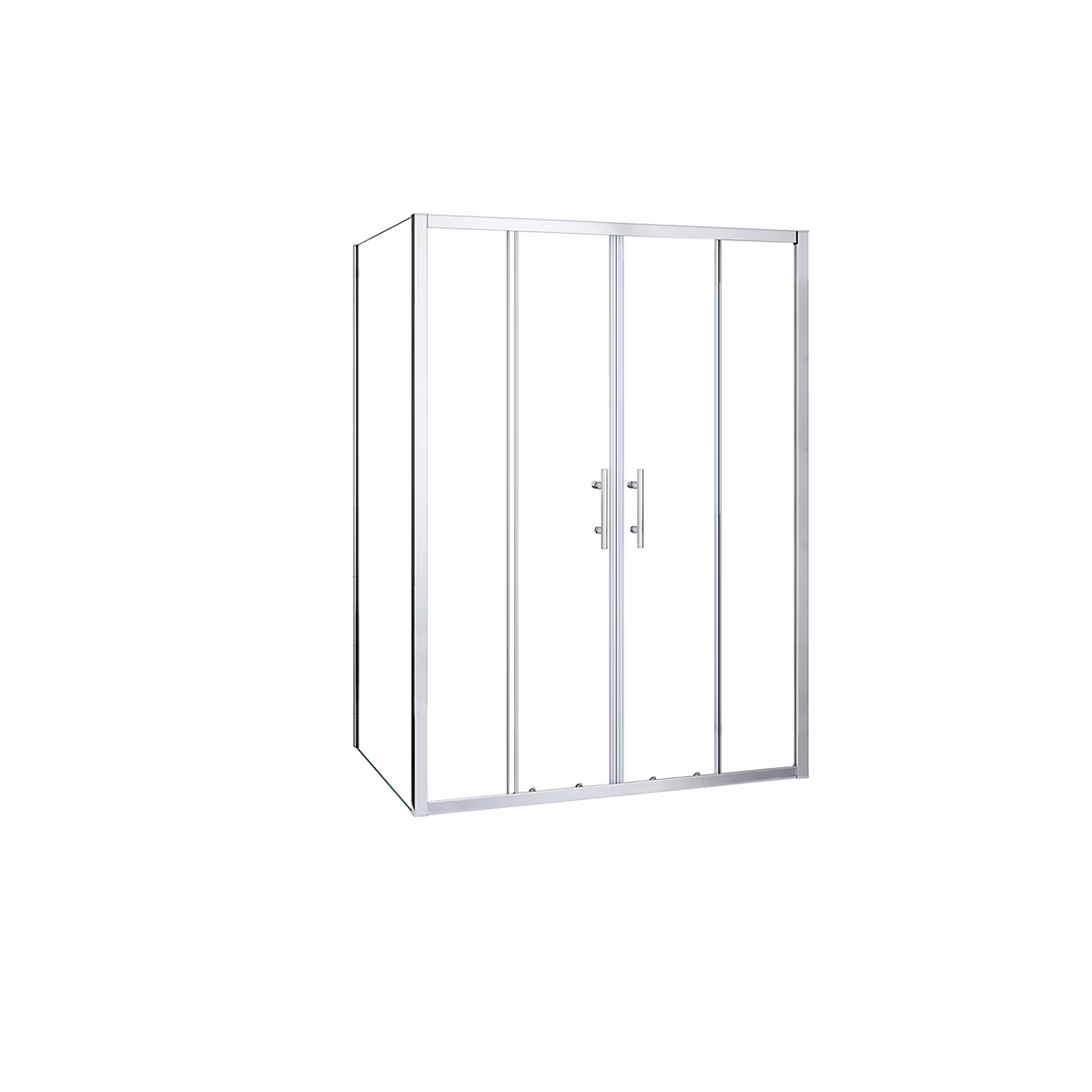 Cabine de douche 160 × 100 × 190 cm – Porte coulissante + paroi latérale, Étanchéité renforcée, Montage facile