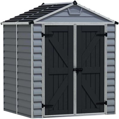 Abri de jardin en aluminium et polycarbonate gris et noir Skylight (2.8m²)