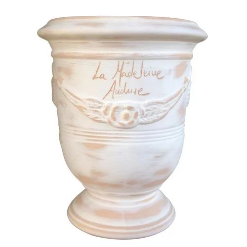 Nature au jardin:Vase Anduze mini cérusé en terre cuite H 22 x Ø 17 cm