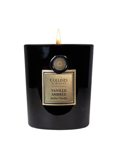 Jardin à découvrir：Bougie parfumée Collines de Provence collection Fleurs & Écorces senteur Vanille ambrée - 360 g