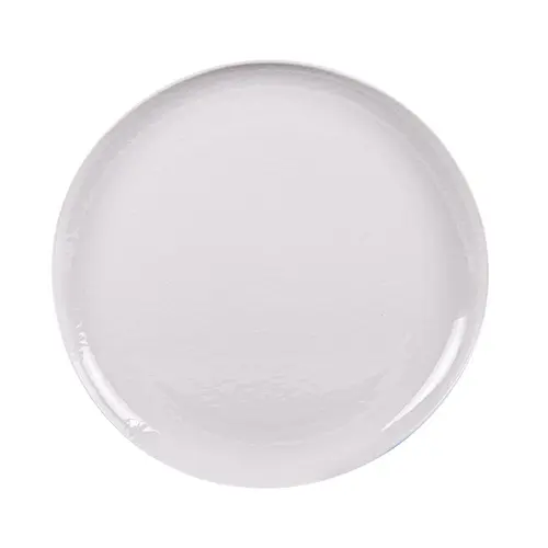 Jardin & extérieur：Assiette plate en porcelaine blanche Ecume - Ø 26,5 cm