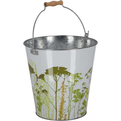 Seau en métal avec décor Herbe (9 litres)