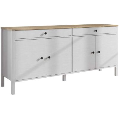 Buffet en aggloméré Frannie (Modèle 3 : 4 portes et 2 tiroirs)