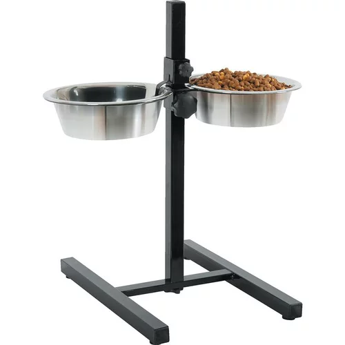 Moderne extérieur:Support réglable avec 2 bols en inox grand modèle pour chien Zolux - 2,5 L