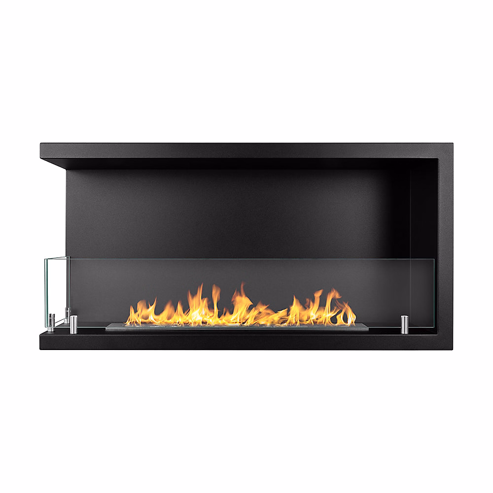 Cheminée D'Angle Intégrée Au Bioéthanol – Biocheminée D'Angle 90X45 Sutri 90 Sx