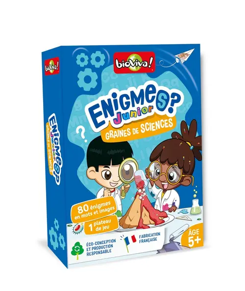 Pour embellir vos extérieurs:Jeu de cartes Énigmes Junior - Graines de sciences