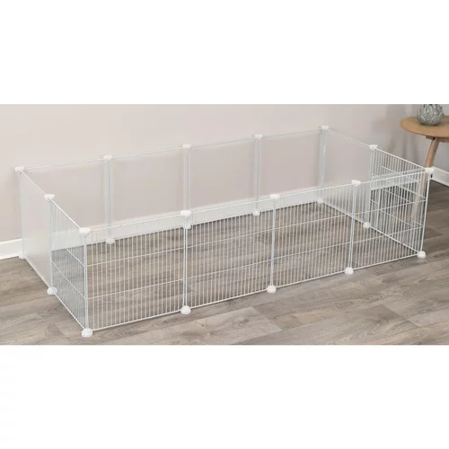 Équipement au jardin：Enclos intérieur modulable pour lapin et cochon d'inde coloris blanc Trixie – 140 x 35 x 70 cm