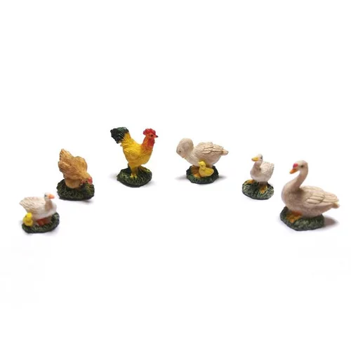 Confort au jardin:Blister de 6 poules - 3,5 cm