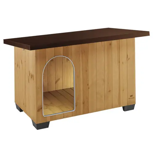 Pour vos envies de jardin:Niche en bois pin nordique coloris marron Baita 60 - 67 x 53 x 55,5 cm