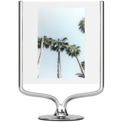 Cadre photo rotatif en aluminium Wishbone (Chrome)
