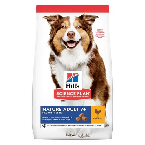 Les incontournables du jardin:Croquette pour chien mature au poulet Hill's -12 kg