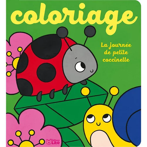 Jardin à aménager:Coloriage La journée de petite coccinelle. Editions Lito