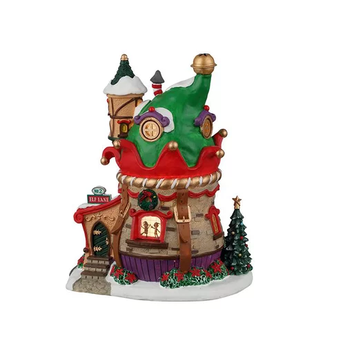 Un plus pour votre jardin:Maison d'elfe pour village de Noël Lemax Santa's Wonderland Elf Lane n°2