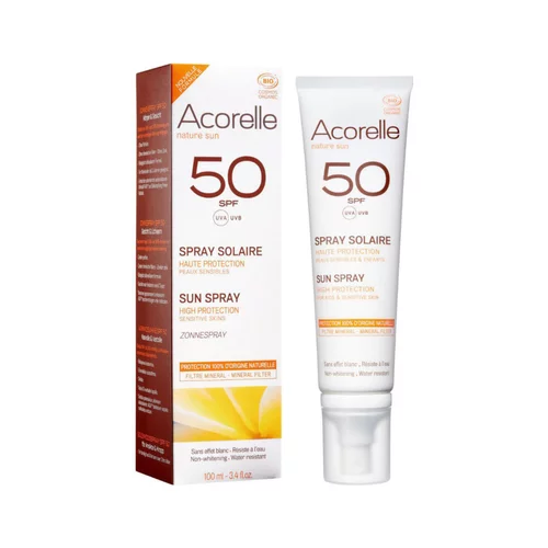 Jardin et confort:Spray solaire SPF 50 Acorelle - 100 ml
