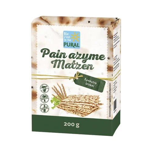 Essentiel nature:Pain azyme à l’épeautre en boîte carton de 200 g