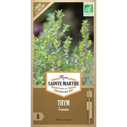Déco jardin：Graines de thym commun bio Ferme de Sainte Marthe - graines à semer
