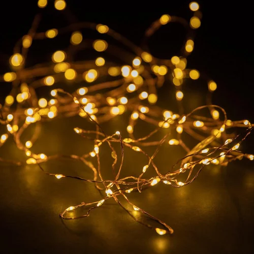 Conçu pour vos extérieurs:Guirlande micro LED blanc chaud coloris blanc - 7,5 m