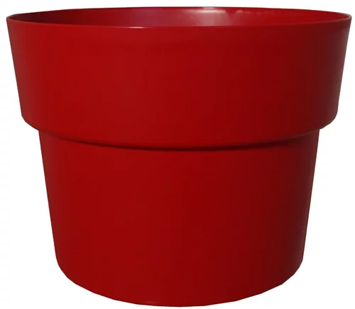 Pour votre espace:Pot en plastique recyclé coloris rouge Rubis Cocoripot 24 L - Ø 38 x H 30 cm