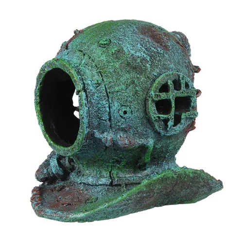 Pour embellir vos extérieurs:Décor d’aquarium Casque de plongée - 14,5 cm