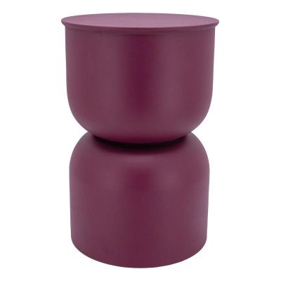 Bout de canapé en métal Ubu (Violet/cassis)