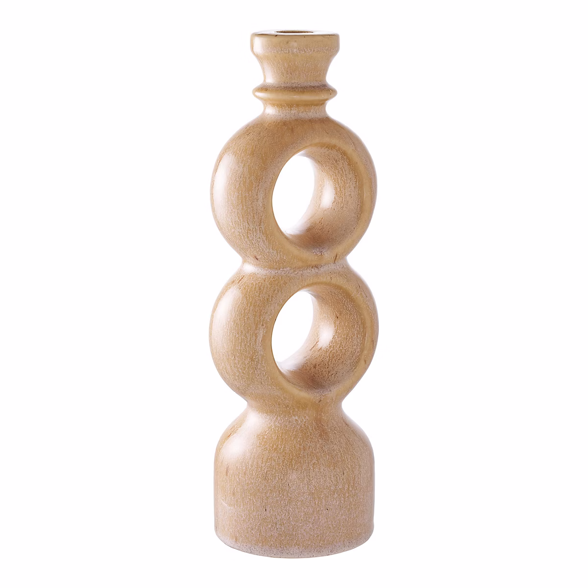 Bougeoir en céramique marron élégant 13 | 5x8 – 8x23 – 4 cm