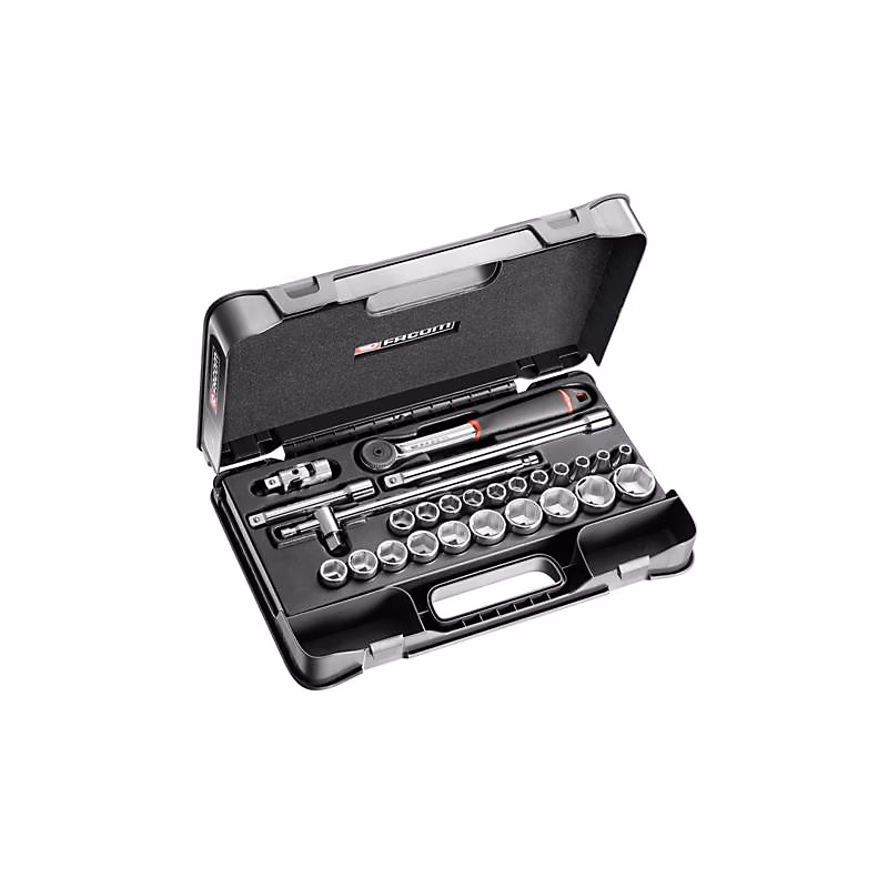 Coffret 26 pièces douilles 6 pans métriques 1/2'' – FACOM S.161-4P6PB