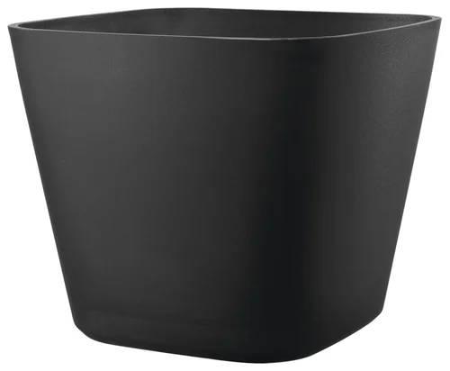 Utile pour le jardin:Pot en plastique injecté coloris gris Deroma Origin Quadro anthracite - 28 x 28 x 23,5 cm