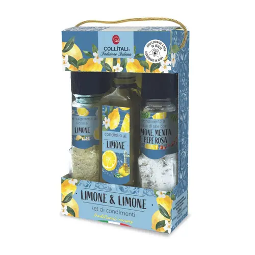 Moderne jardin:Coffret de 3 condiments au citron Collitali - les 3 pièces